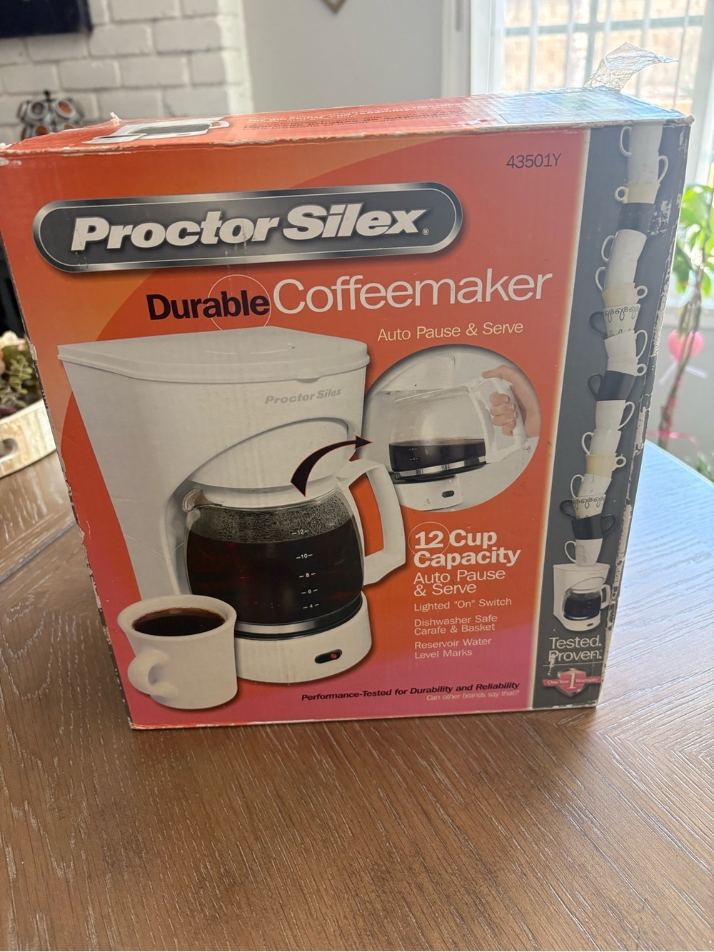 Proctor Silex Durable 12-Cup Coffeemaker - White
